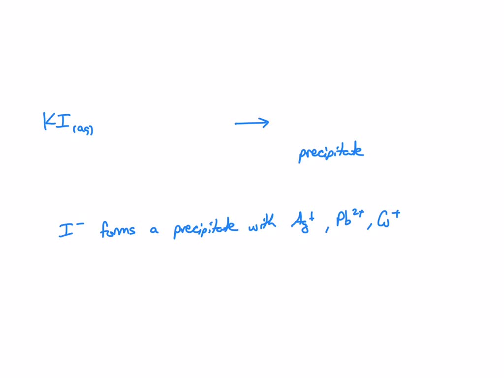 SOLVED a precipitate is expected when an aqueous solution of potassium