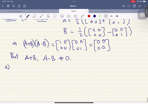 select-all-the-true-statements-1-if-aand-bbe-n-x-n-matrices-with-the-property-that-a-ba-b-0then-either-a-bor-a-b-2-abt-at-bt-3-if-t-r2-r3-is-a-linear-transformation-then-t0-0-4-a-homogeneous-31395