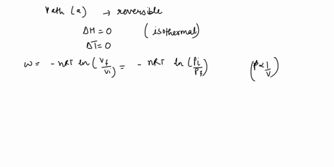 100-mol-of-an-ideal-gas-at-27-c-is-expanded-isothermally-from-an-initial-pressure-of-300-atm-to-final-pressure-of-100-atm-in-two-ways-a-reversibly-and-b-against-constant-external-pressure-of-89615