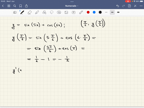 find-an-equation-of-the-tangent-line-to-the-curve-ysin5xcos6x-at-the-point-6y6-tangent-line-y-31258