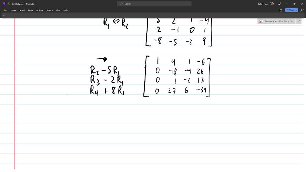 SOLVED Determine the rank and nullity tne given matrix. graphing