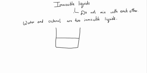 water-and-octanol-are-immiscible-this-means-that-if-you-add-them-together-they-will-not-mix-blend-or-form-a-solution-thus-when-you-pour-them-both-in-a-beaker-you-will-see-two-separate-layers-26726