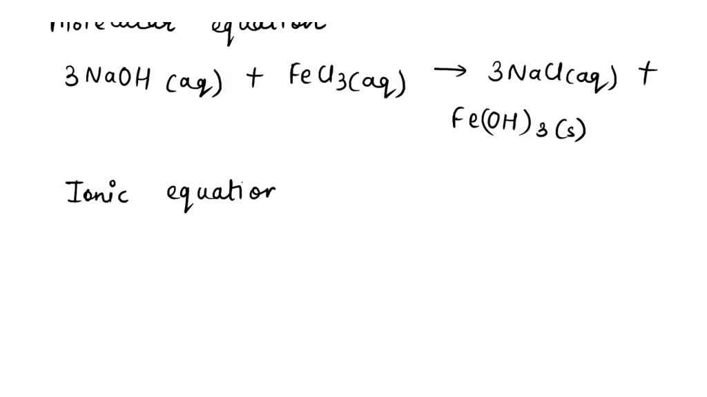 SOLVED 14. What is the net ionic equation for the reaction of aqueous