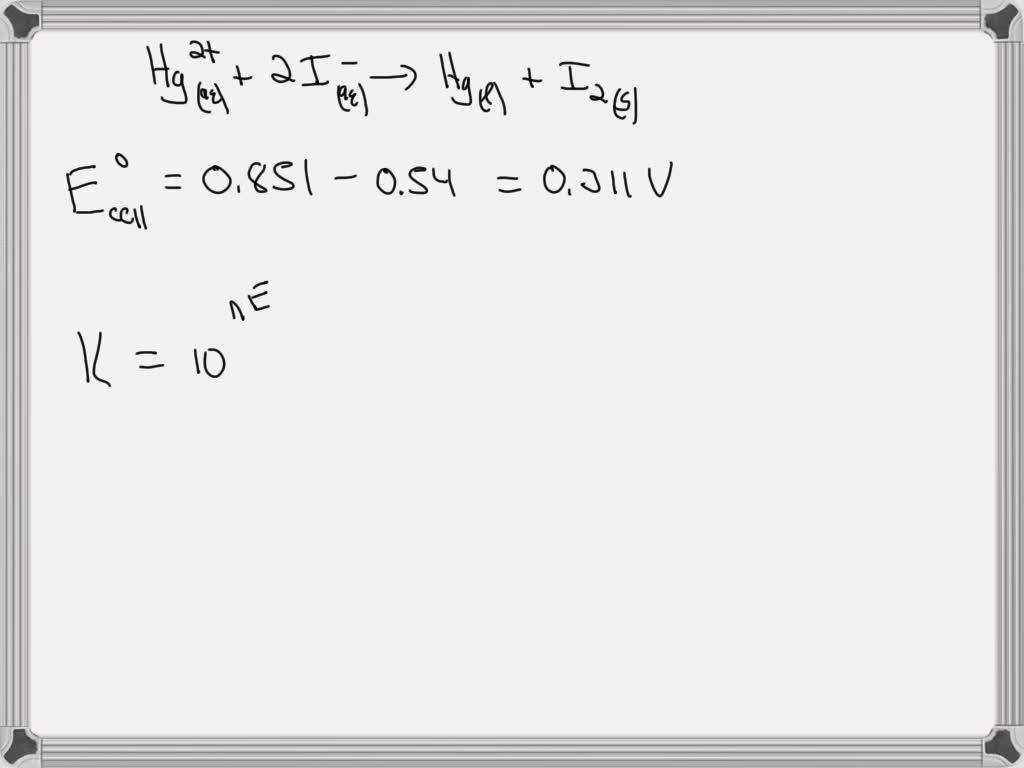 Solved Use Standard Reduction Potentials To Calculate The Equilibrium