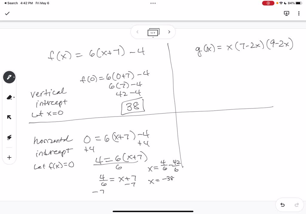 SOLVED Texts Consider the function f = 6z + 8 4. i. What is the