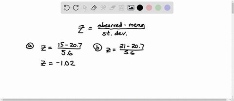 a-standardized-exams-scores-are-normally-distributed-in-a-recent-year-the-mean-test-score-was-207-and-the-standard-deviation-was-56-the-test-scores-of-four-students-selected-at-random-are-15-23913