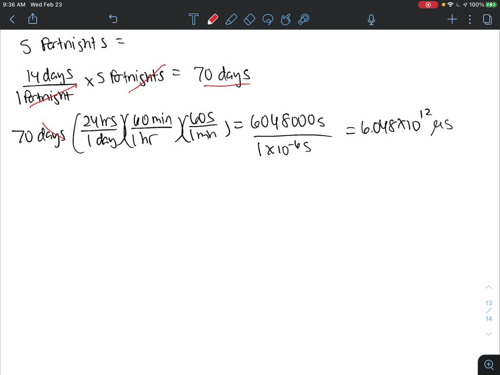 SOLVED A fortnight is a charming English measure of time equal to 2.0 weeks (the word is a