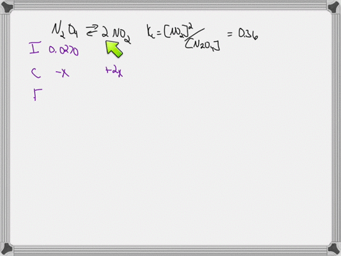 consider-the-following-reaction-n2o4g2no2gkc036-at-2000c-the-reaction-mixture-initially-contains-only-the-reactant-n2o400270m-and-no-no2-find-the-equilibrium-concentration-of-n2o4-find-the-e-37177