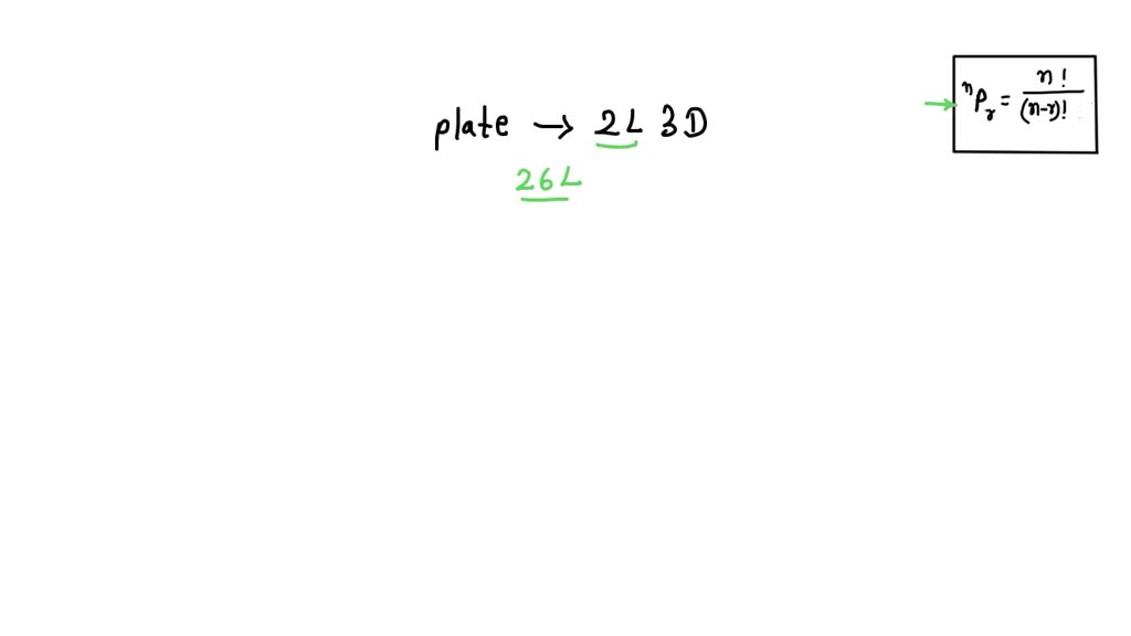 SOLVED A license plate is to consist of 2 letters followed by 3 digits