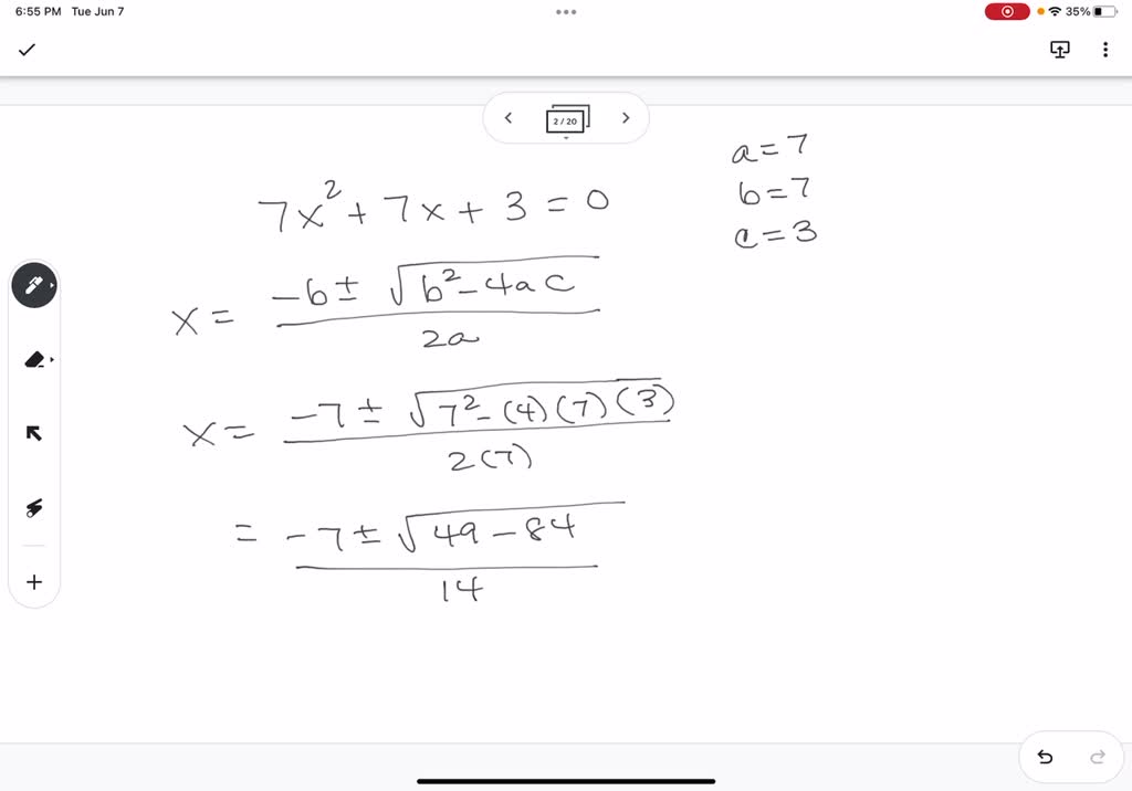 SOLVED: EQUATIONS AND INEQUALITIES: Solving Quadratic Equations with ...