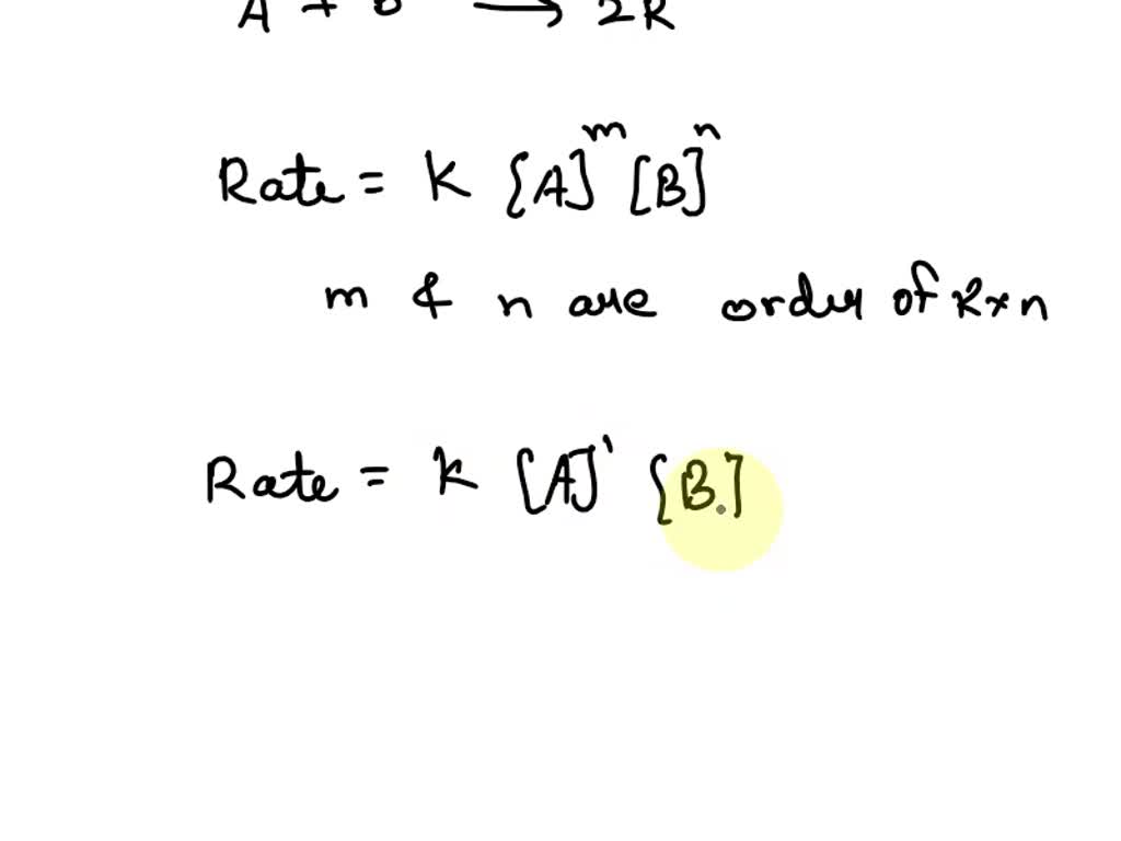 SOLVED 2.1. A reaction has the stoichiometric equation A B 2R