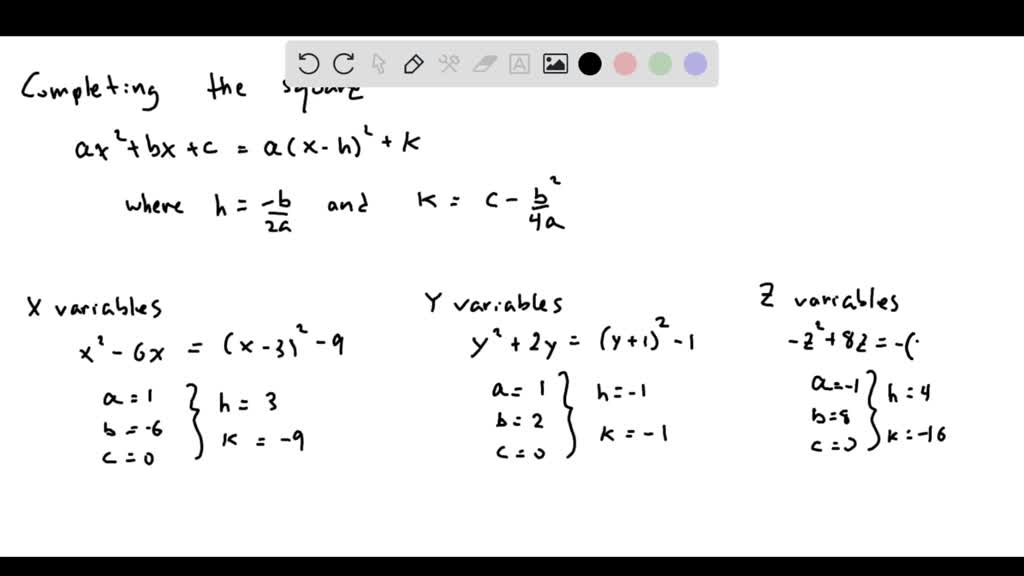 Identify the surface defined by x2 +y2 Ax + 22 +2 = 0 hyperboloid of ...