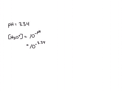 what-is-the-h3o-concentration-of-a-solution-that-has-a-ph-334-21947