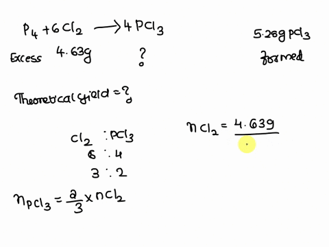 for-the-following-reaction-463-grams-of-chlorine-gas-are-mixed-with-excess-phosphorus-p-_-the-reaction-yiclds-528-gramo-phosphoru-trichloride-phosphorus-p4-chlorine-e-phosphorus-trichloride-45748