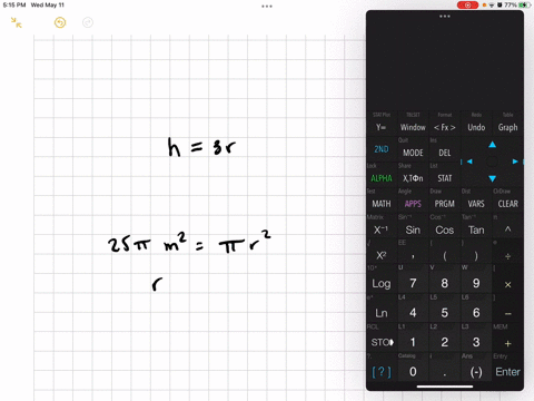 identify-the-volume-of-a-cone-with-a-base-area-25-m2-and-a-height-equal-to-three-times-the-radius-76537