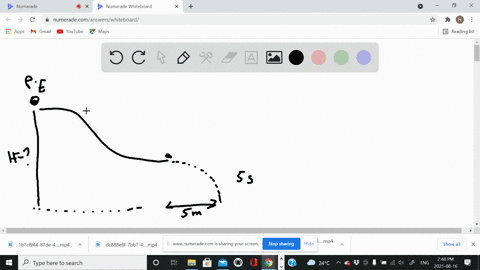 a-water-slide-is-constructed-so-that-swimmers-starting-from-rest-at-the-top-of-the-slide-leave-the-end-of-the-slide-traveling-horizontally-as-the-drawing-shows-one-person-hits-the-water-500-m-from-t-2