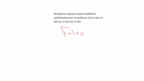 retrospective-payment-systems-established-predetermined-rates-for-healthcare-services-prior-to-delivery-of-care-true-or-false