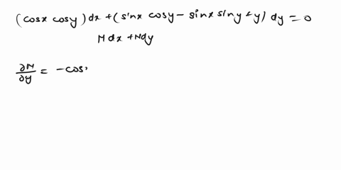 cosx-cosydxsinx-cosy-sinx-sinyydy0-ypie20-integrating-factor-for-differential-equation-and-solve-71019