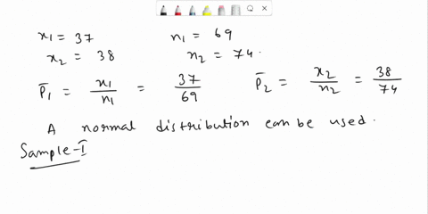 determine-whether-a-normal-sampling-distribution-can-be-used-for-the-following-sample-statistics-if-it-can-be-used-test-the-claim-about-the-difference-between-two-population-proportions-p-an-66941