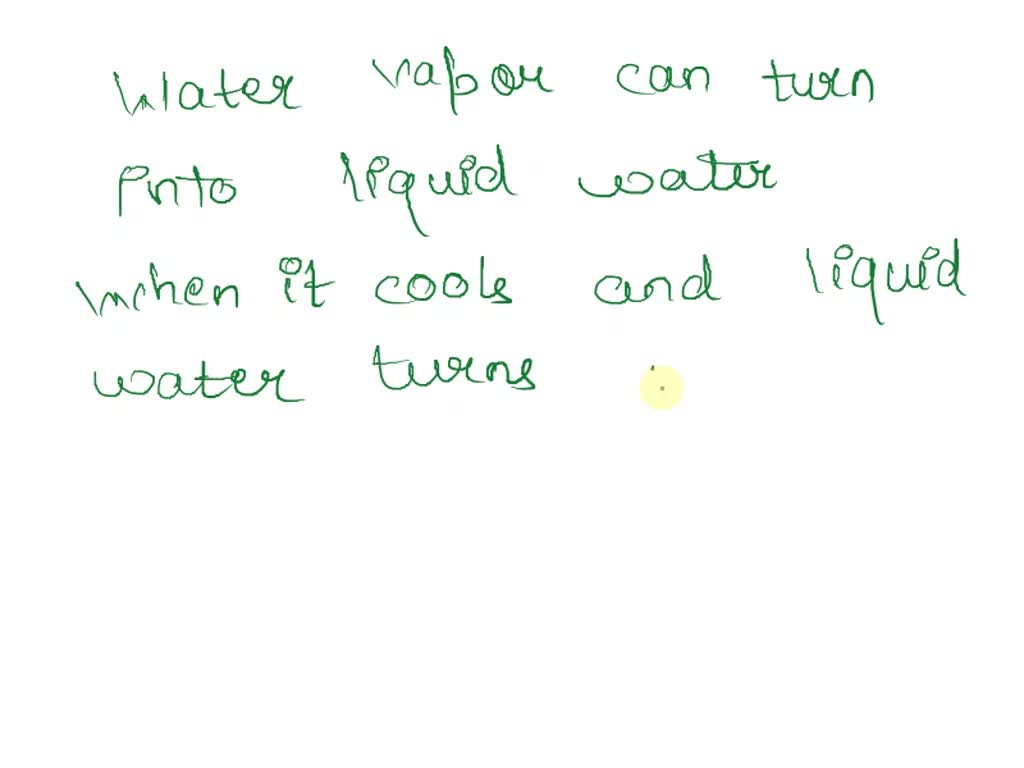 SOLVED What is the difference between liquid water and water vapor? They have different
