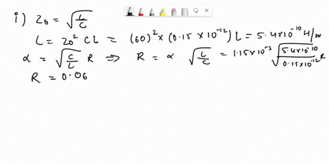 a-60-ohm-distortionless-transmission-line-has-a-capacitance-of-015nfm-theattenuation-of-the-line-11510-3-npm-calculate-i-the-line-parameter-resistanceinductance-and-conductance-per-meter-of-46578