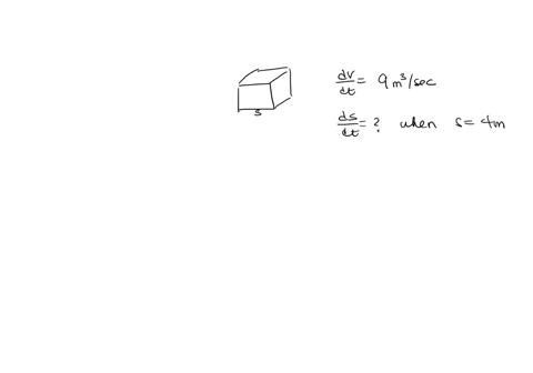 the-volume-of-a-cube-increases-at-a-rate-of-9msecfind-the-rate-at-which-the-side-of-the-cube-changes-when-its-lengths-4m-submit-an-exact-answerin-fractional-form-provideyourianswerbelow-msec-01033