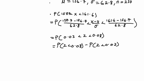 a-population-of-values-has-a-normal-distribution-with-1567-and-628-you-intend-to-draw-a-random-sample-of-size-n-237-find-the-probability-that-a-single-randomly-selected-value-is-between-1587-31102