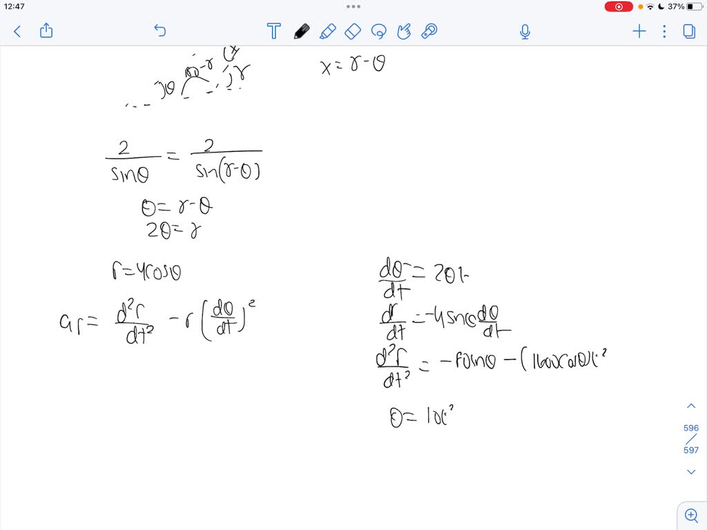 SOLVED: The 1/4 slider A is pushed along the circular bar by the ...