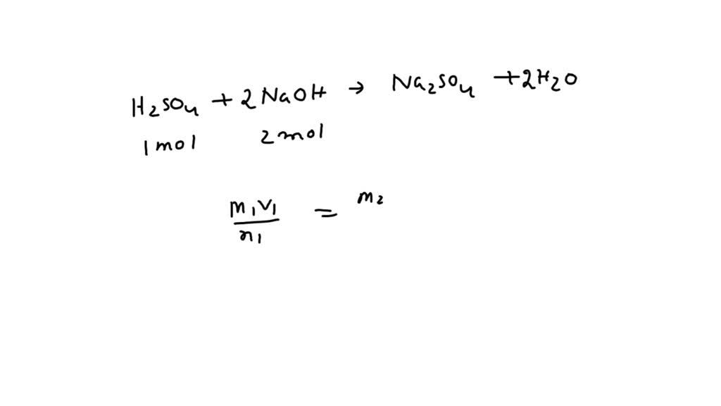 SOLVED A 50.0 mL sample of an aqueous H2SO4 solution is titrated with