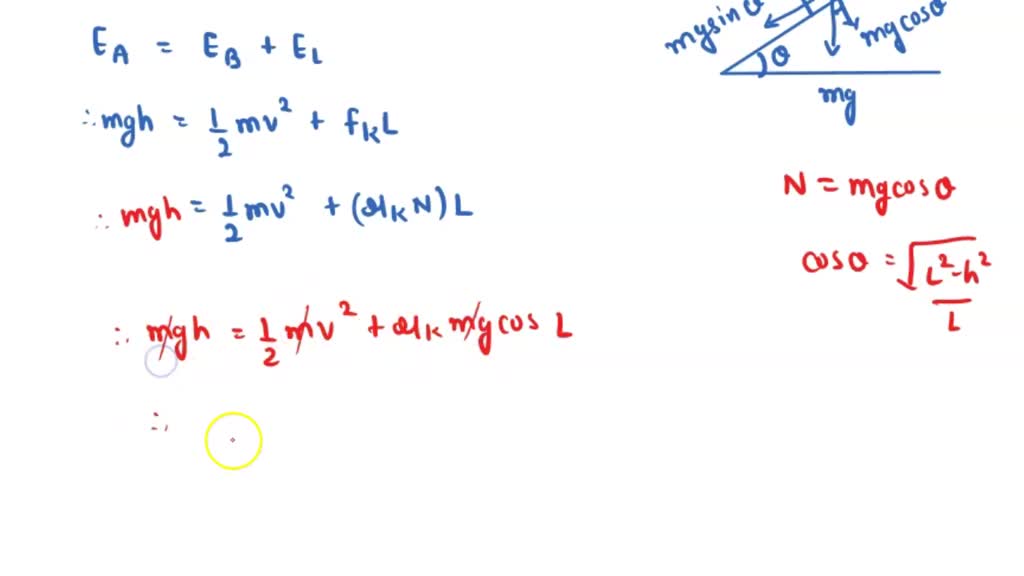 SOLVED: A small box of mass m = 4.39 kg slides down an inclined plane ...