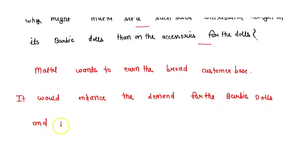 SOLVED Why might Mattel set a much lower contribution margin on its