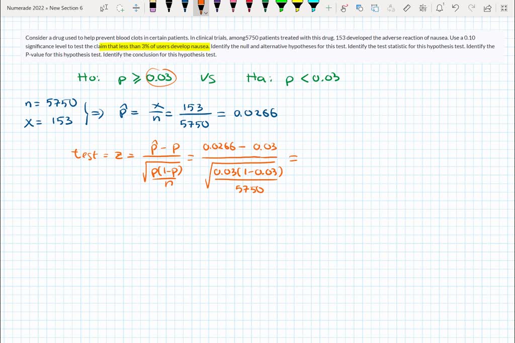 SOLVED Consider a drug used to help prevent blood clots in certain