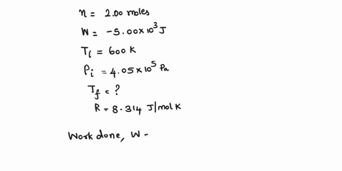 sample-of-n-200-moles-of-monoatomic-ideal-gas-expands-adiabatically-the-work-done-on-the-gas-is-w-00-10-j-the-initial-temperature-and-pressure-of-the-gas-are-60-kand-p-405-i0-pa-calculate-a-43227