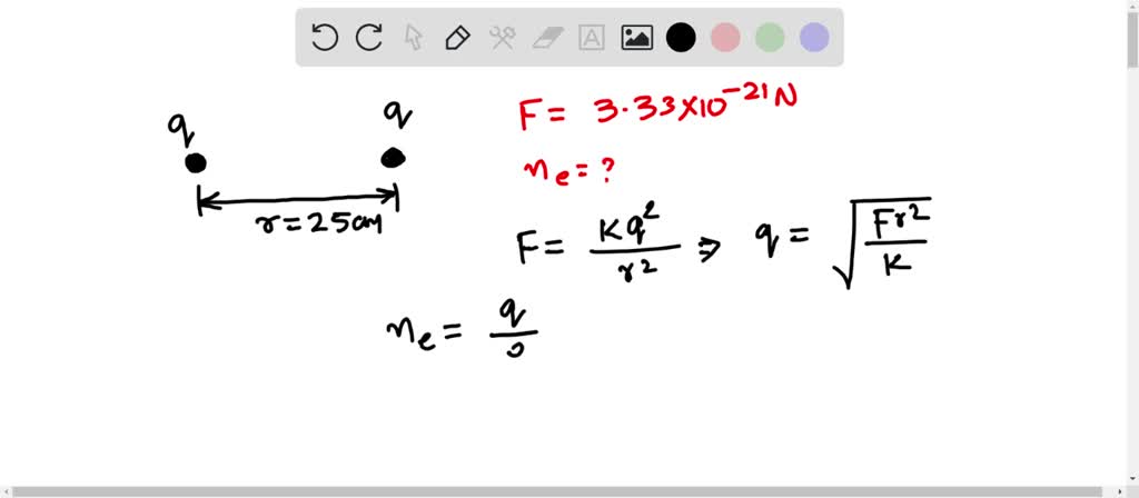 SOLVED: Two small spheres spaced 25 cm apart have equal charge. How ...