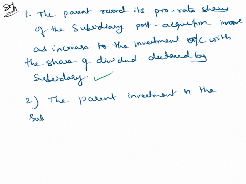 under-the-cost-method-the-parent-records-its-pro-rata-share-of-the-subsidiarys-post-acquisition-income-as-an-increase-to-the-investment-account-and-reduces-the-investment-account-with-its-sh-81529