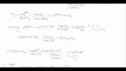 1q-calcium-carbonate-limestone-caco3-dissolves-in-hydrochloric-acid-producing-water-and-carbon-dioxide-as-shown-in-the-following-unbalanced-net-ionic-equation-caco3s-h3oaq-h2ol-co2g-ca2aq-su-10281
