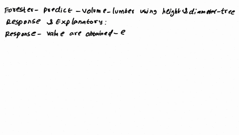 a-forester-wishes-to-predict-the-volume-in-cubic-feet-of-usable-lumber-in-a-certain-species-of-tree-using-the-height-in-feet-and-diameter-in-inches-of-the-trees-the-height-and-diameter-of-31-84837