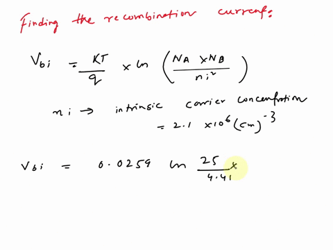 considering-a-gaas-p-n-junction-diode-with-the-following-parameters-at-300k-electron-diffusion-coefficient-dn-30-cm2vs-hole-diffusion-coefficient-dp-15cm2vs-p-side-doping-na-51016-cm-3-n-sid-99463
