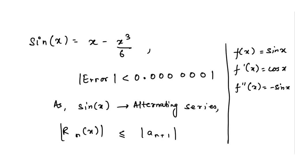 SOLVED Use the Alternating Series Estimation Theorem to estimate the