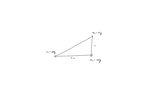 three-point-masses-are-placed-at-the-corners-of-a-triangle-as-shown-in-the-figure-provided-find-the-center-of-mass-of-the-three-mass-system