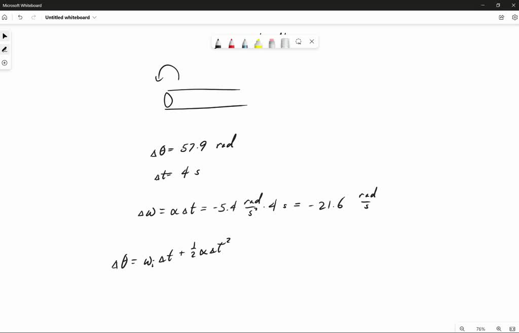 SOLVED Handbrake applied to rotating wheel, initially moving counterclockwise, causing it to