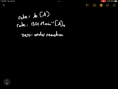 what-is-the-half-life-for-a-particular-reaction-if-the-rate-law-is-rate-1301-mmin-1-a0-and-the-initial-concentration-of-a-is-0250-m