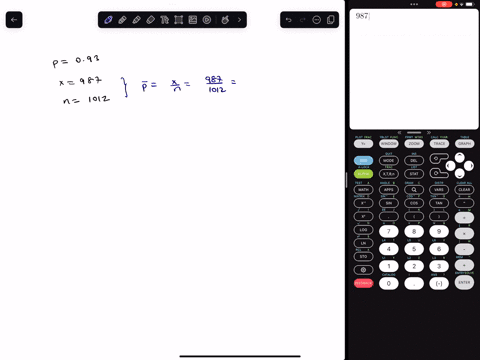 given-the-following-parameters-for-a-sampling-distribution-of-sample-proportions-calculate-the-standard-score-of-the-sample-proportion-round-your-answer-to-two-decimal-places-p-093-x-987-n-1-63704