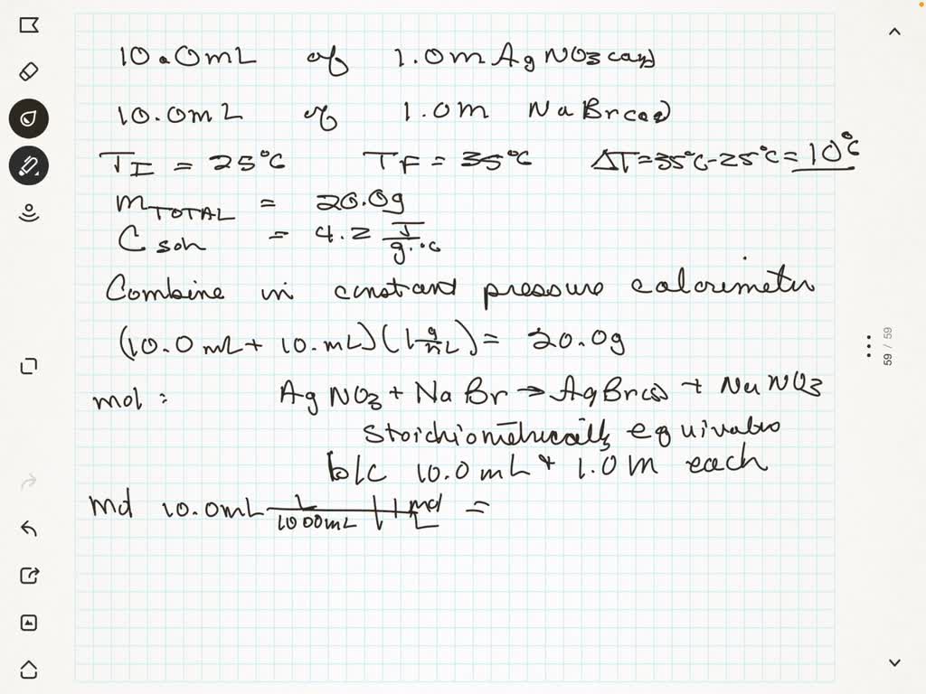 Question 8 AgNO3(aq) + NaBr(aq) -> AgBr(s) + NaNO3(aq) A 10.0 mL sample ...