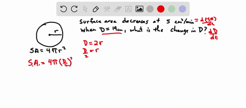 snowball-melts-so-that-its-surfacc-arca-decreases-at-rate-of-cm2min_-find-the-rate-at-which-the-diamcter-decreases-when-the-diameter-cmmin-361-enhanced-feedback-please-try-again-keep-in-mind-51552