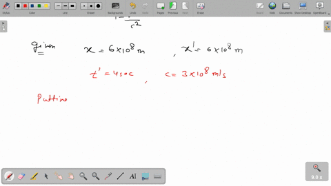 relative-velocity-of-s-and-s-the-moving-frame-of-reference-s-moves-with-an-unknown-velocity-v-as-observed-in-the-laboratory-frame-s-an-event-is-observed-in-s-to-occur-at-position-x-6-108-m-the-same-ev