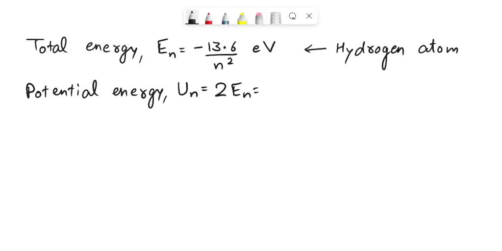 SOLVED: In Bohr’s model of the hydrogen atom, the electric potential ...