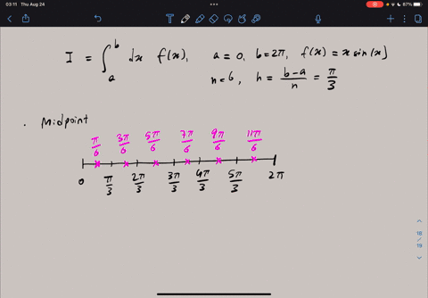 let-fr-x-sin-approximate-the-integral-jr-fwdx-using-the-midpoint-rule-and-6-subintervals-and-again-with-simpsons-rule-and-6-subintervals-provide-both-an-exact-answer-and-one-rounded-to-4-dec-22804