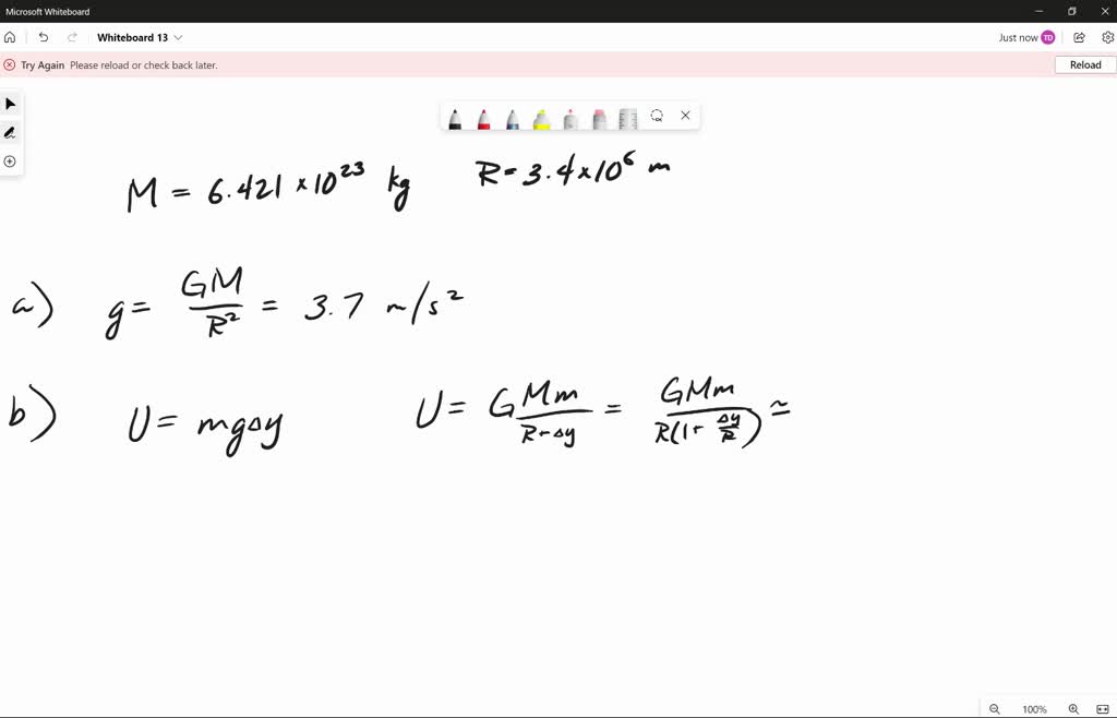 Solved Mars Has A Mass Of 6 421 × 1023kg And Radius 3 4 × 106m A Calculate The