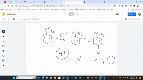 in-strongly-acidic-solution-benzenamine-aniline-becomes-less-reactive-to-electrophilic-attack-and-wh-43524